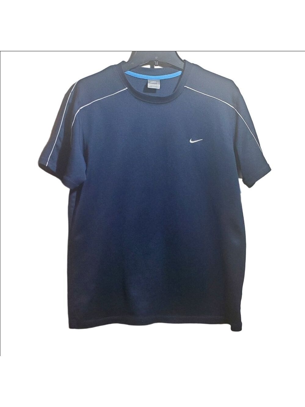Nike Men's Dark Blue Short Sleeve Tee Size Lg